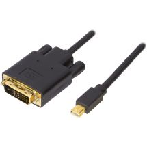 Mini DisplayPort to DVI-D cable, ma-ma, 1m, black