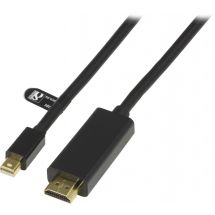 DELTACO kaapeli Mini DisplayPort - HDMI, ääni, Full HD 60Hz, 1