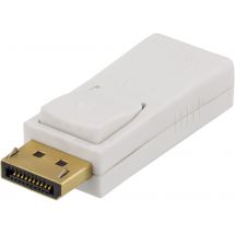 DisplayPort to HDMI adapter, white, 4K UHD at 30Hz