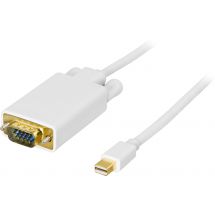 Mini DisplayPort to VGA(HD15) cable, male-male, 2m, white