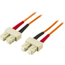 OM1 fiber cable, SC - SC, duplex, UPC, 62.5/125, 1m, orange
