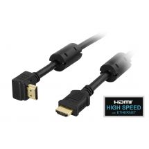 DELTACO HDMI 1.4 kaapeli, 4K, Ethernet, 3D, paluuääni, kulma, 