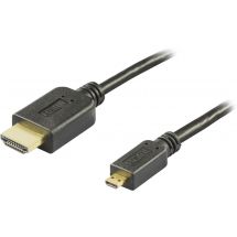 HDMI High Speed cable with Ethernet, HDMI Type A - HDMI Micr