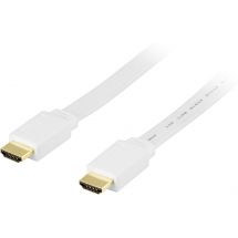 Flat HDMI cable, HDMI Standard Speed w/ Ethernet, 15m, white