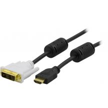 HDMI to DVI-cable, Full HD @60Hz, 3m, black/white