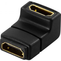HDMI-adapter, 19-pin fe to fe, angled