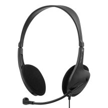 Headset, surface-mounted, volume control on the cable, 2 x 3