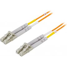 OM1 Fiber cable, LC - LC, duplex, UPC, 62,5/125, 1,5m, or.
