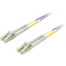 OM4 Fiber cable, LC - LC, 50/125, duplex, multimode, 0,5m