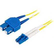 OS2 Fiber cable, LC - SC, duplex, singlemode 0,5m