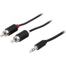 Audio Cable 3.5mm ma - 2xRCA ma 0.5m, black