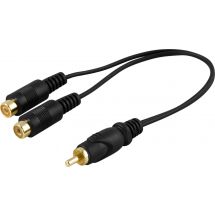 Y-adapter 1xRCA ma to 2xRCA fe