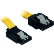 SATA cable 6Gb/s locking clip angled (upward)0.5m yellow