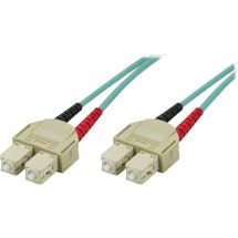 OM3 Fiber cable, SC - SC, duplex, multimode, 50/125, 0,5m