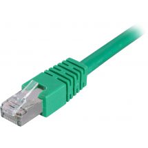 F/UTP Cat6 patch cable, LSZH, 0.3m, green