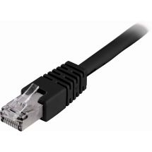 F/UTP Cat6 patch cable, LSZH, 0.3m, black
