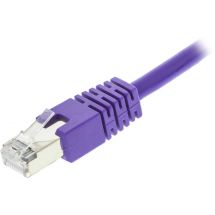 F/UTP Cat6 patch cable, LSZH, 0.7m, purple