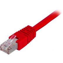F/UTP Cat6 patch cable, LSZH, 0.7m, red