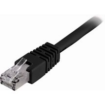 F/UTP Cat6 patch cable, LSZH, 0.7m, black