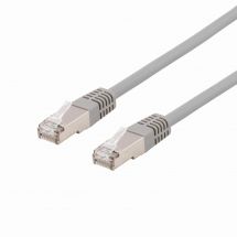 U/FTP Cat6a patch cable, LSZH, 0.5m, grey