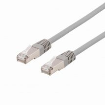 U/FTP Cat6a patch cable, LSZH, 1m, grey