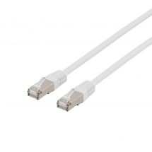 U/FTP Cat6a patch cable, LSZH, 1m, white