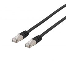 U/FTP Cat6a patch cable, LSZH, 2m, black
