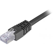F/UTP Cat6 patch cable, 50m, 250MHz, Delta, LSZH, black