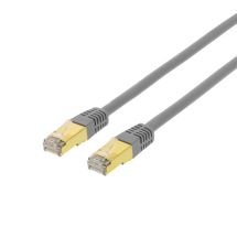 S/FTP Cat7 patch cable 1m 600MHz Delta Certif LSZH RJ45grey