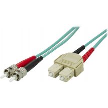 OM3 Fiber cable, ST - SC, duplex, multimode, 50/125, 5m