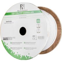 F/FTP Cat6a installation cable, LSZH, 100m box, white