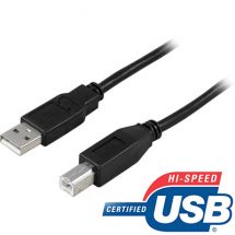 USB 2.0 cable Type A male, Type B male 3m, black