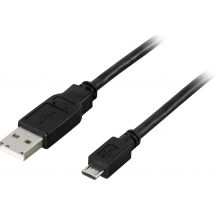 USB 2.0 cable, Type A ma - Type Micro B ma, 5-pin, 1m, black