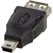 USB-adapter Typ A fe - Typ Mini-B ma, black