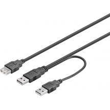 USB power cable Ycable 2xType A male to 1xType A female 0.3m