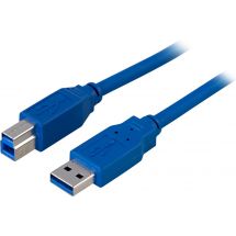 USB 3.0 cable, Type A ma, Type B ma, 2m, blue