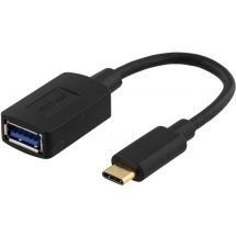 DELTACO USB-adapteri, USB 3.1 Typ C uros - Typ A naaras, Gen 1,