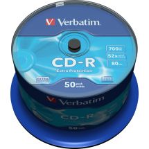CD-R, 52x, 700 MB/80 min, 50-pack spindel, Extra protection