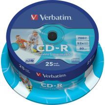 CD-R, 52x, 700 MB/80 min, 25-pack, spindel, AZO, printable