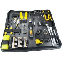 Tool kit  cpus and accessories  58 parts black / yellow.