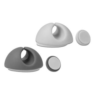 Adhesive cable holder, 6-pack, 3x grey, 3x white, TRP
