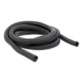 Braided Sleeving self-closing 5 m x 19 mm black