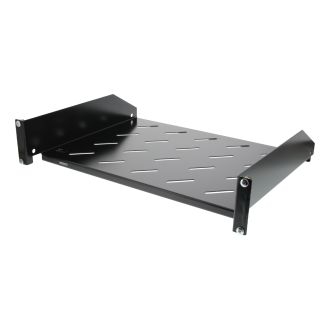 19" fixed shelf 2U, 600/800x600 cabinet, 15kg, black