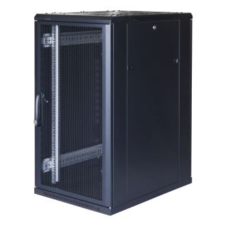 System G 19" cabinet 22U 600x800 perated  doors 800kg  black