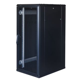 System G 19" cabinet 27U 600x800 perated  doors 800kg  black