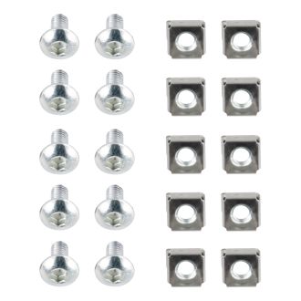 M6 screw set hex (washers + screws + nuts) 10-pack