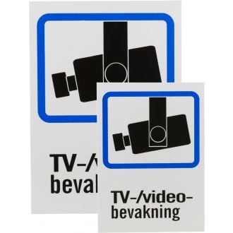 Plastic sign, TV / Video surveillance, A4 & A5 size