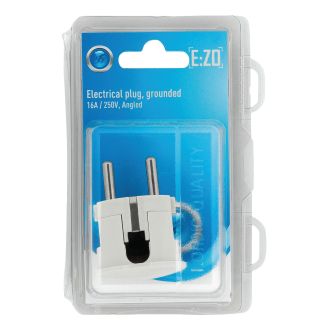 E:ZO Plug angled earthed, white