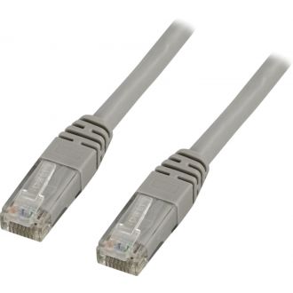 U/UTP Cat5e patch cable, 3m, 100MHz, grey
