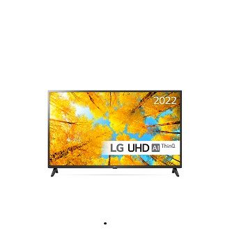 LG 43" 43UQ75006LF UHD LED SMART TV, Musta